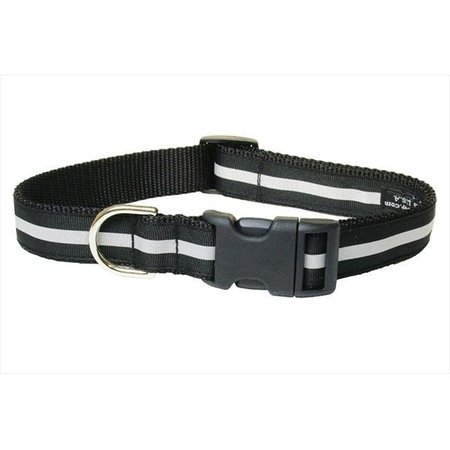 SASSY DOG WEAR Sassy Dog Wear REFLECTIVE - BLACK1-C Reflective Dog Collar; Black - Small REFLECTIVE - BLACK1-C